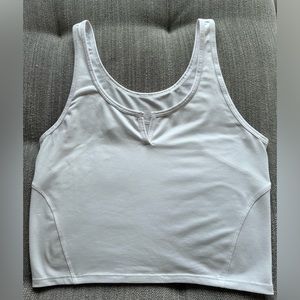White Lululemon cropped tank top